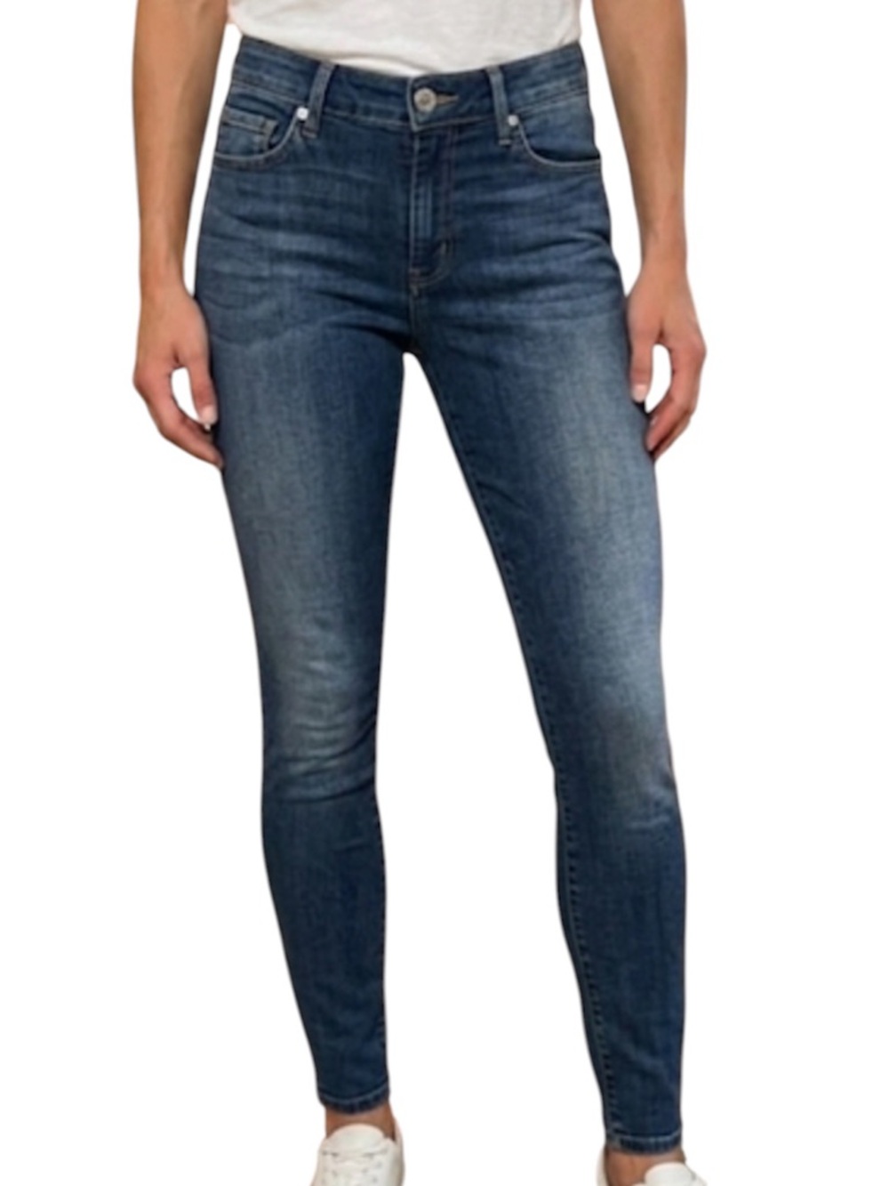 True Religion Jennie Curvy Skinny Jeans 29 Mid Rise Blue Whiskered Denim USA
CC
